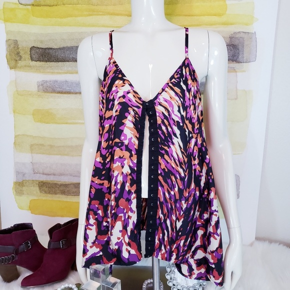 Multi-Color Racerback Cami Top | Size Medium - Picture 9 of 9